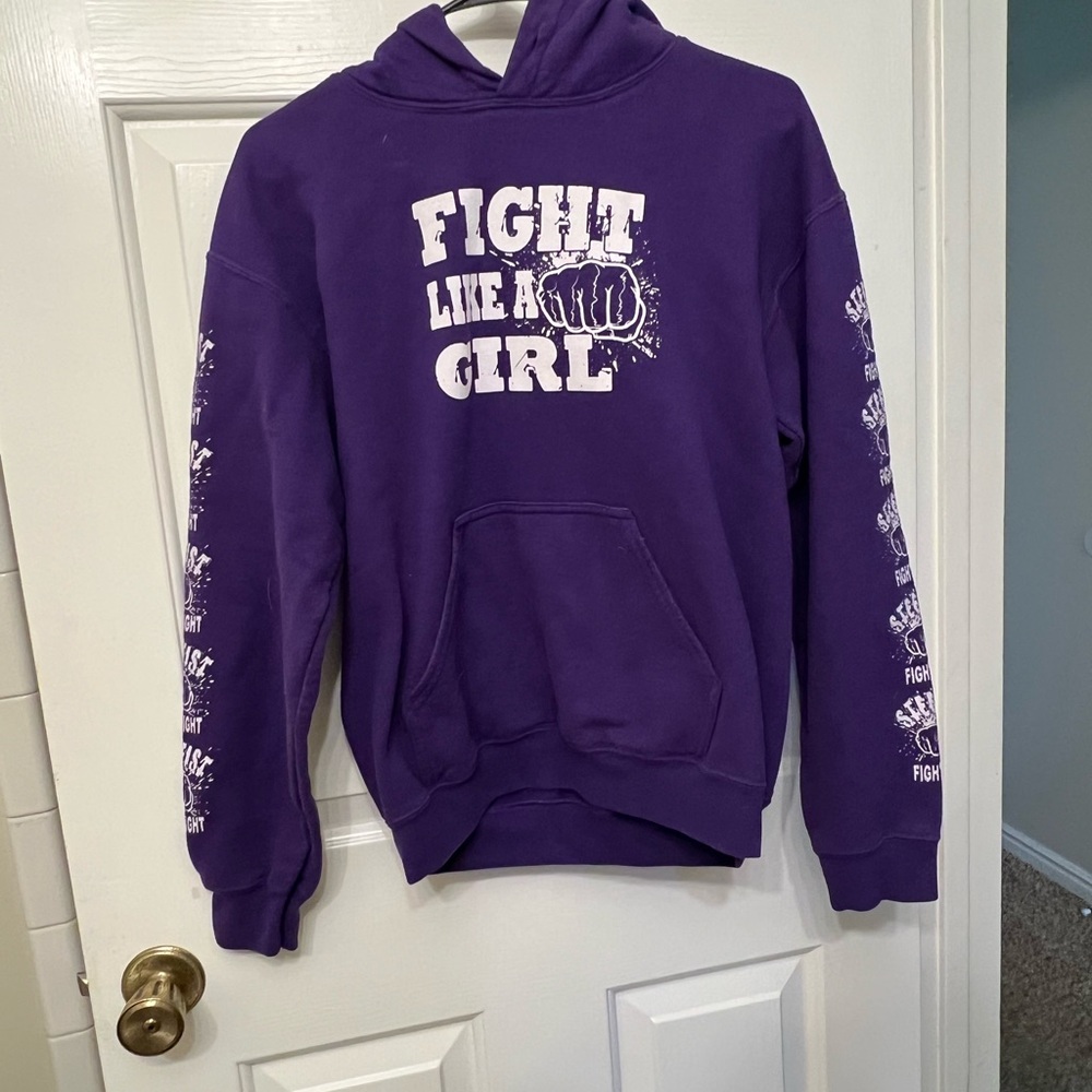 Purple 'Fight Like a Girl' Hoodie